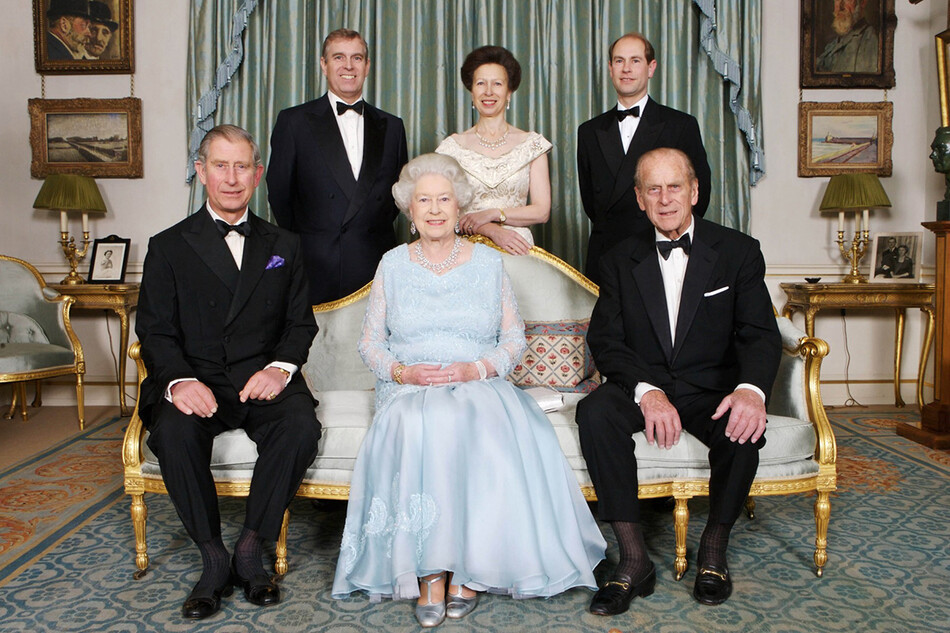 Елизавета II Принц Филипп с детьми&nbsp;