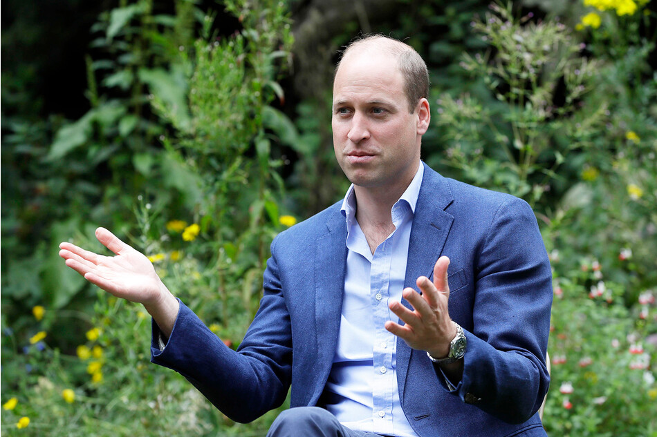 Принц Уильям во время интервью в Кенсингтонском дворце, 2021