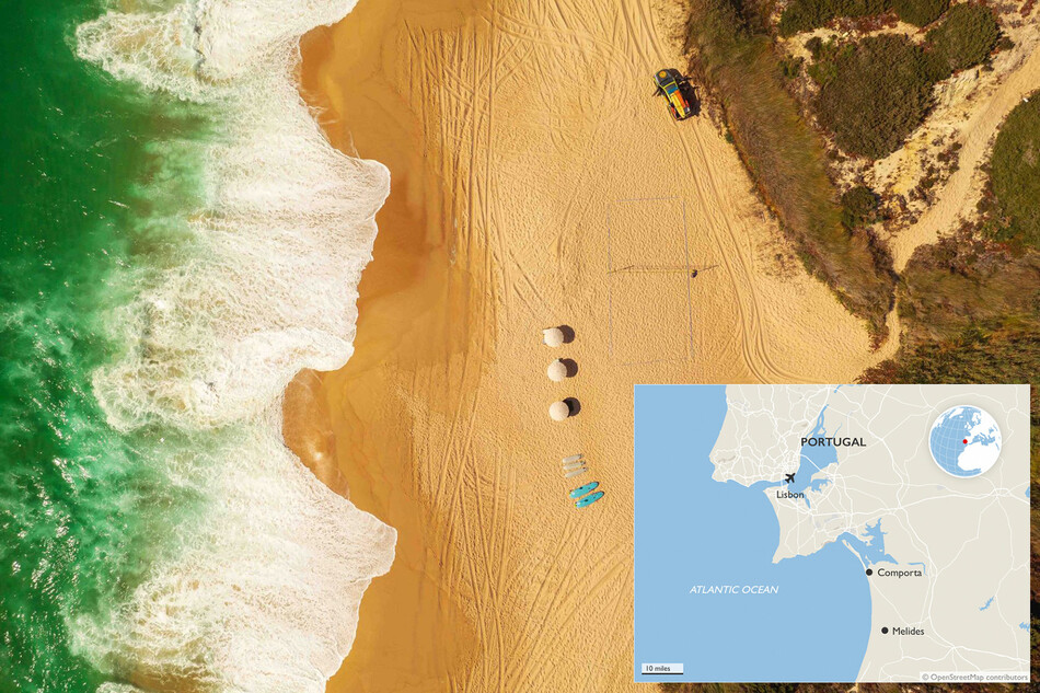 Локация на карте курорта в Португалии CostaTerra Golf and Ocean Club