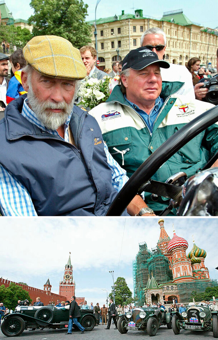 Британский принц Майкл Кентский за рулем своего Bentley 31 мая 2003 года в Москве
