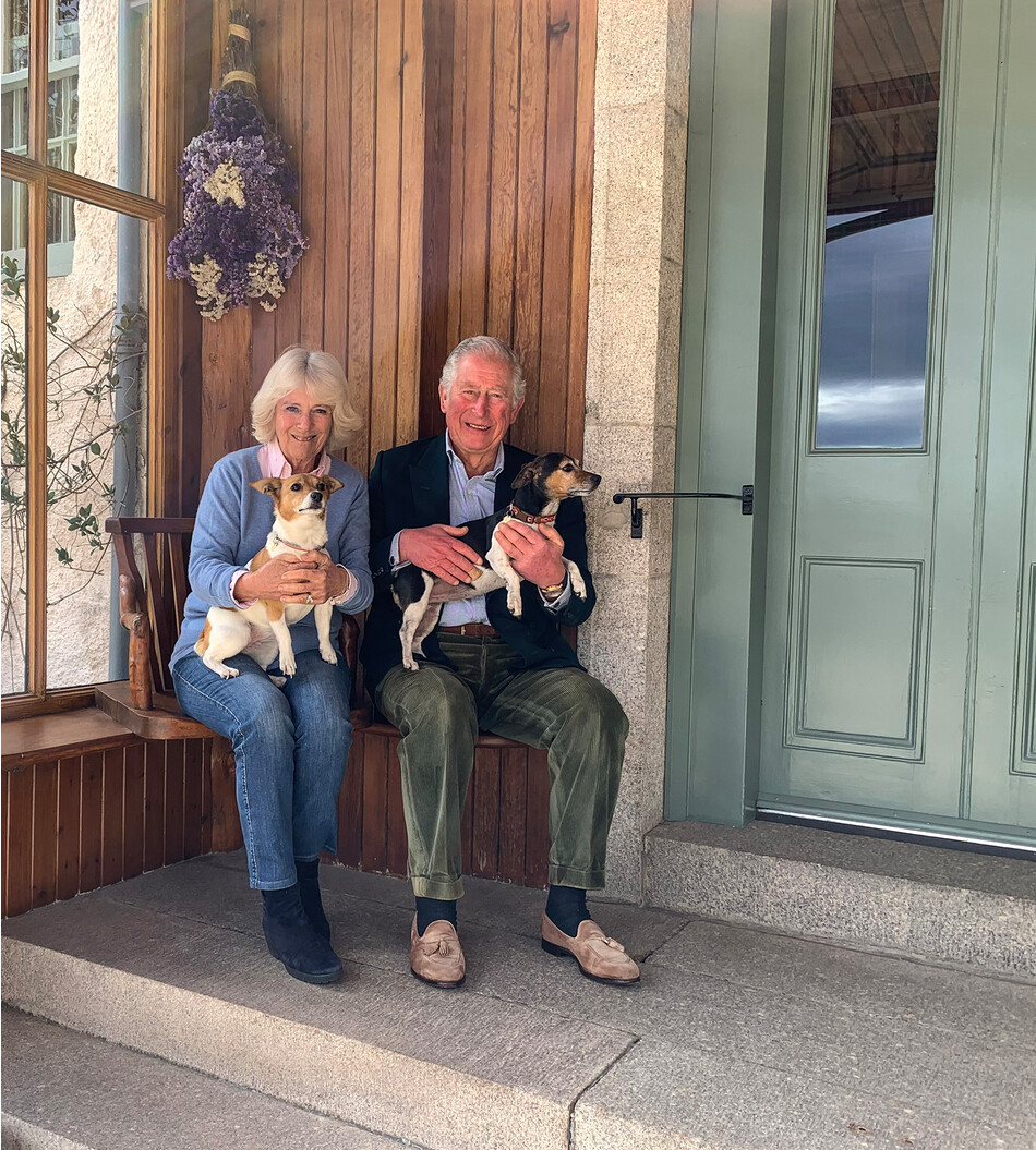 Принц Уэльский и Камилла Паркер-Боулз делятся трогательным портретом из Биркхолла с любимыми джек-рассел-терьерами герцогини, чтобы отметить их 15-ю годовщину свадьбы, 8 апреля 2020 года
