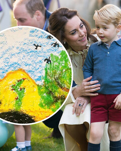 Дети принца Уильяма и Кейт Миддлтон рисуют открытки для принцессы Дианы