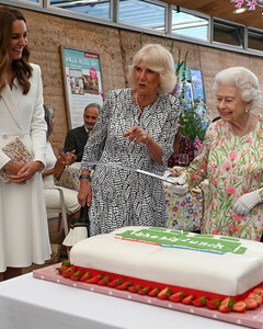 Елизавета II резала торт саблей и шутила на саммите G7