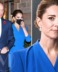 Оттенки синего: Кейт Миддлтон и принц Уильям появились на конференции в Глазго