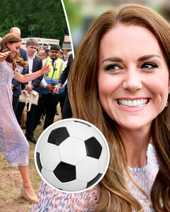 «Так играют в футбол лишь настоящие герцогини!» Кейт Миддлтон показала, как учила принцев Джорджа и Луи бить по мячу