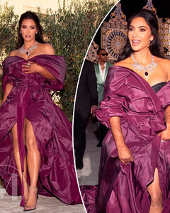 Ким Кардашьян принесла драму в фиолетовом платье на показ Dolce & Gabbana Alta Moda