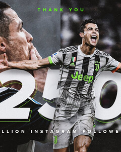 Криштиану Роналду первым в истории набрал 250 миллионов подписчиков в Instagram