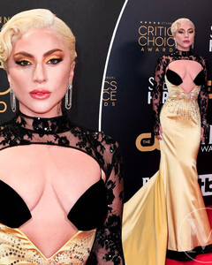 Леди Гага появилась с обнажённым декольте на премии Critics Choice Awards 2022