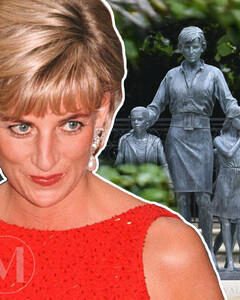 Почему на мемориале принцессы Дианы она изображена с тремя детьми
