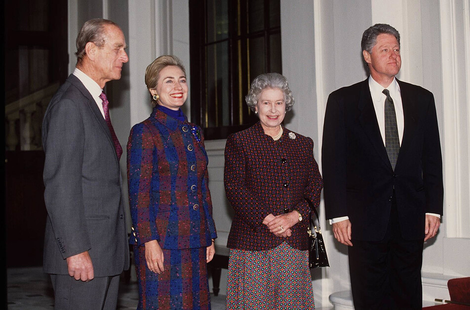 Елизавета II и Билл Клинтон