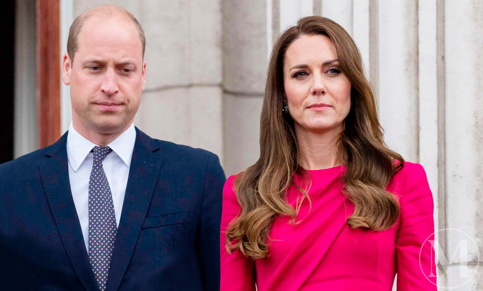 Принц Уильям и герцогиня Кэтрин на балконе Букингемского дворца 5 июня 2022 года в Лондоне, Англия