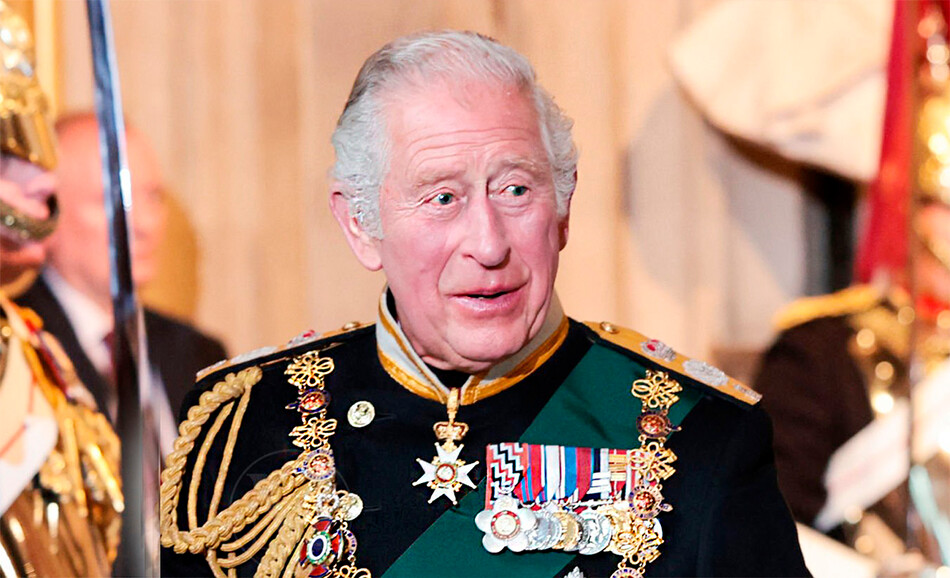 Принц Чарльз, принц Уэльский прибывает на открытие парламента от имени Её Величества в Палату лордов, здание парламента в Лондоне, 10 мая 2022 года