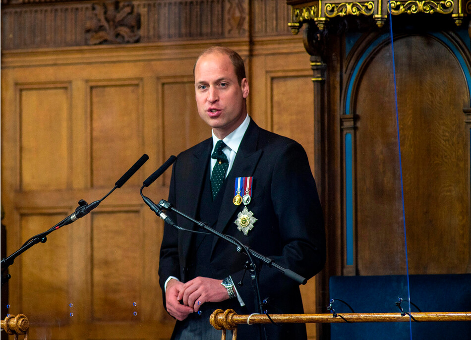 Принц Уильям, граф Стритэм, лорд-верховный комиссар Генеральной Ассамблеи Церкви Шотландии наблюдает за Генеральной Ассамблеей Церкви Шотландии 2021 года 21 мая 2021 года в Эдинбурге, Шотландия