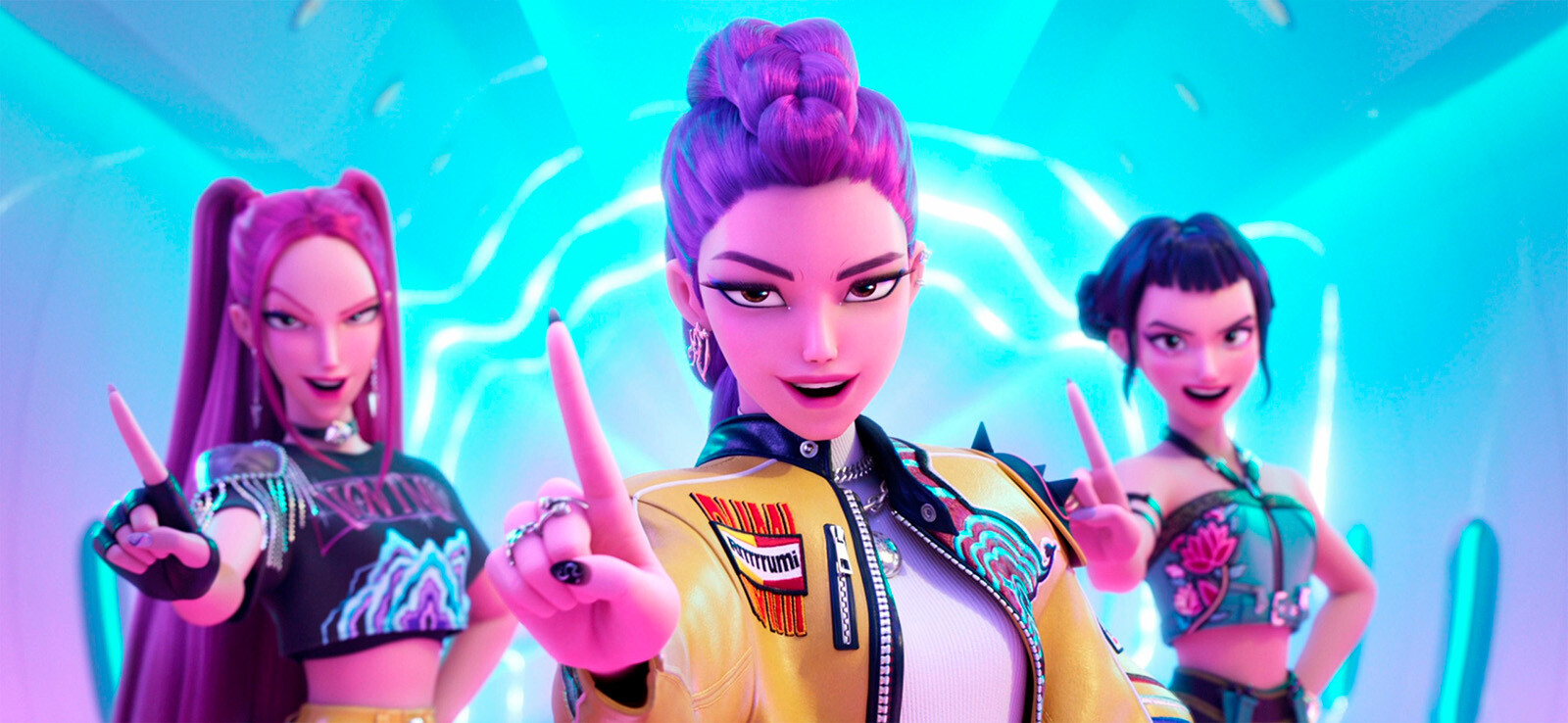 Кадр из мультфильма «Кейпоп-охотницы на демонов», 2025