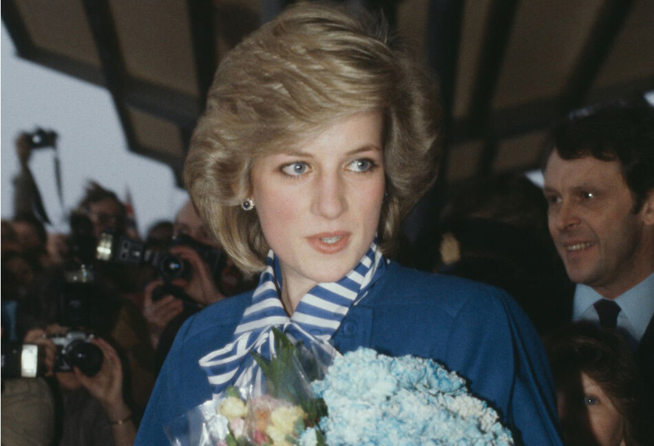 Принцесса Диана по прибытии в Осло, Норвегия, февраль 1984 года