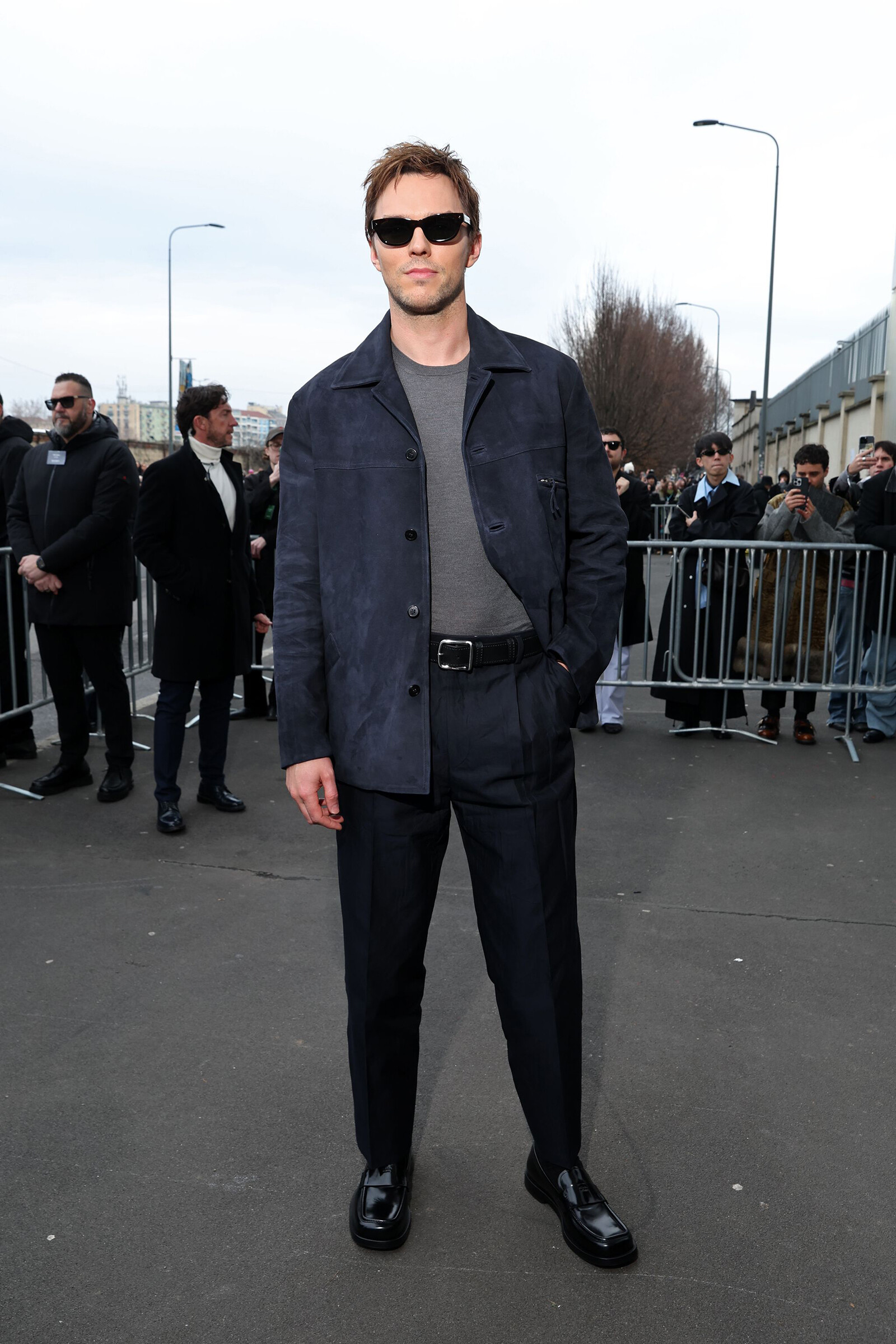 Николас Холт на показе Prada