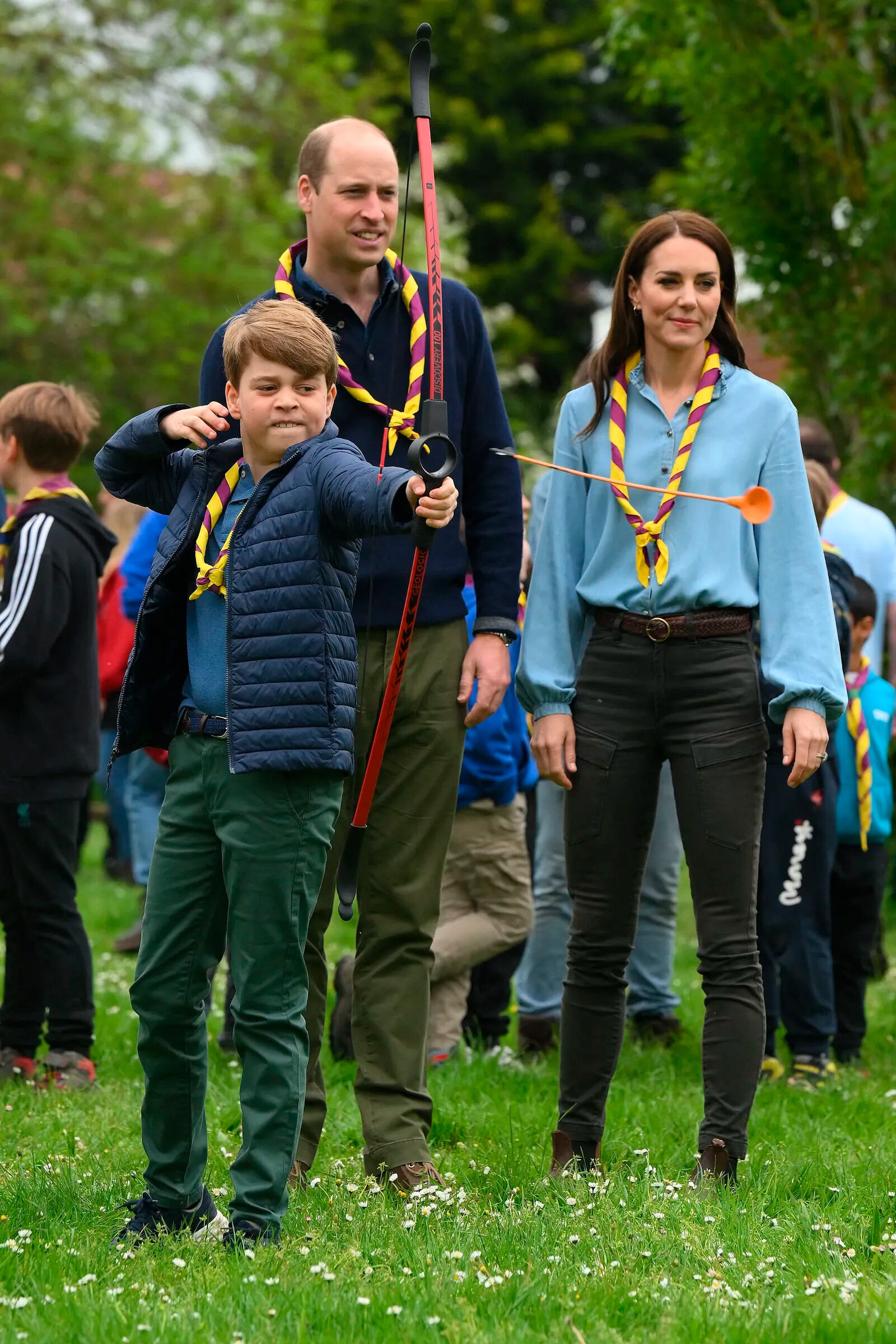 Принц Уильям и Кейт Миддлтон с принцем Джорджем, 2023