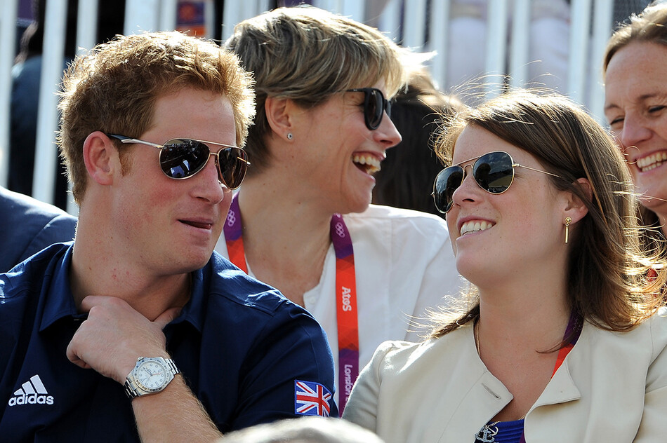 Принц Гарри с принцессой Евгенией на Олимпийских играх в Лондоне, 30 июля 2012