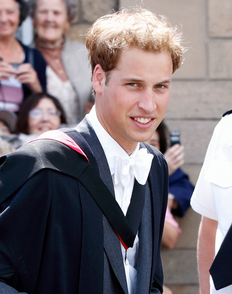 Принц Уильям в день своего выпуска в июне 2005 года из Сент-Эндрюсского университета, Шотландия