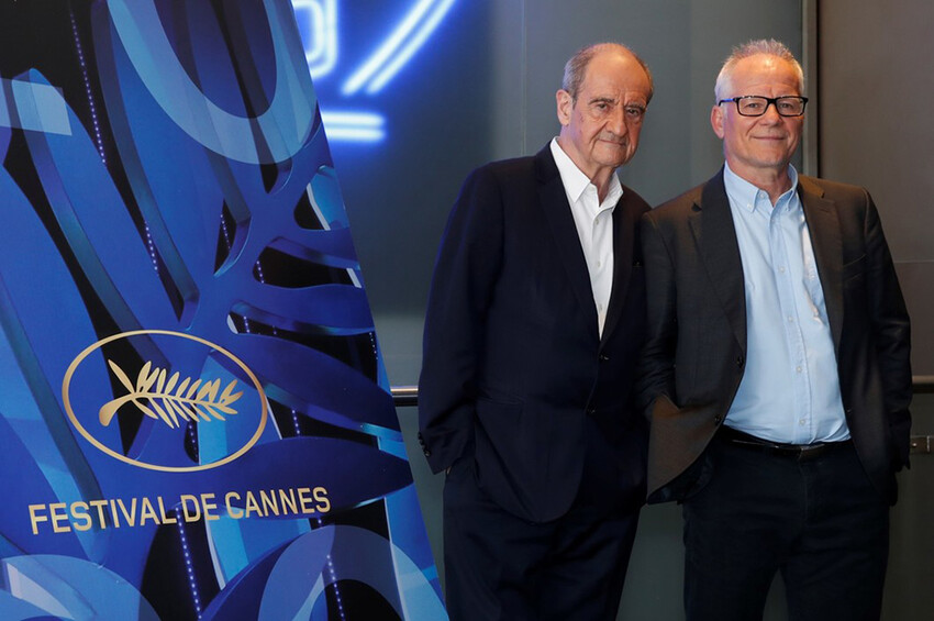 Президент Каннского кинофестиваля Пьер Лескюр и директор Каннского кинофестиваля Тьерри Фремо&nbsp;