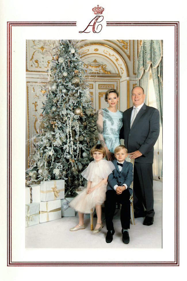 Рождественская открытка князя Монако 