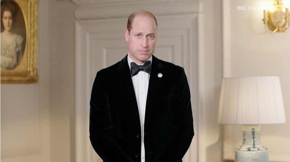 Принц Уильям во время своего обращения к номинантам на&nbsp;BAFTA, 2022