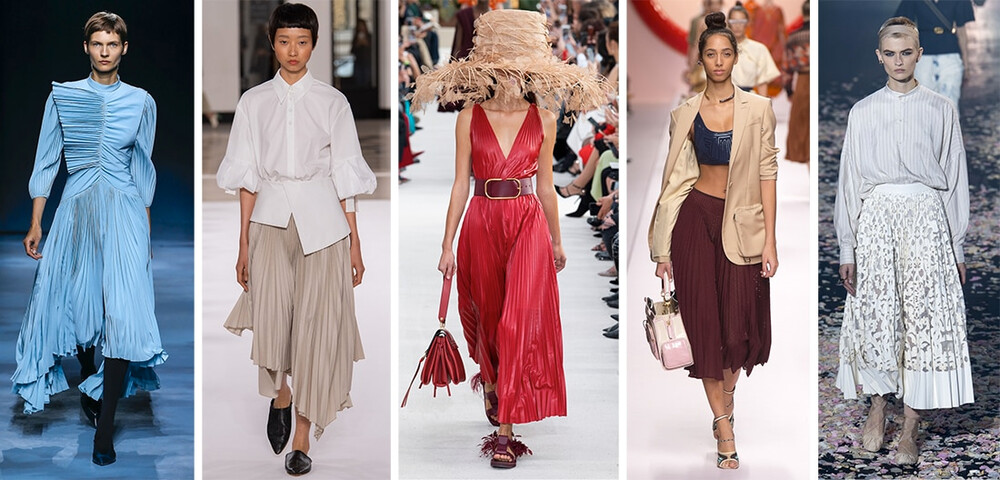 Плиссировка тренд весна-лето 2019 Givenchy,&nbsp;Nobi Talai, Valentino, Fendi и&nbsp;Christian Dior