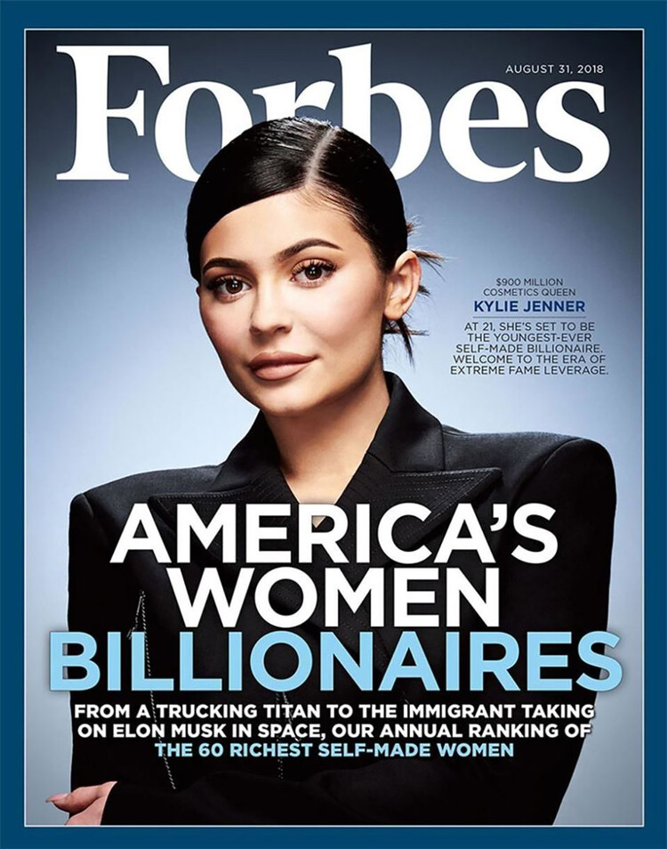 Кайли Дженнер на обложке журнала Forbes, 2019