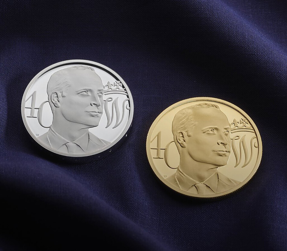 Королевский монетный двор Великобритании выпустит ограниченную серию памятных монет к 40-летию принца Уильяма, 2022