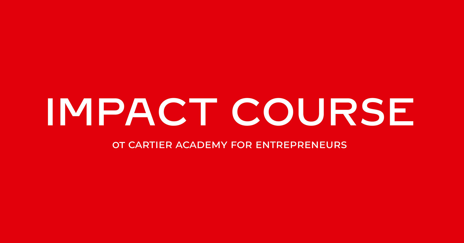 Cartier Impact Course