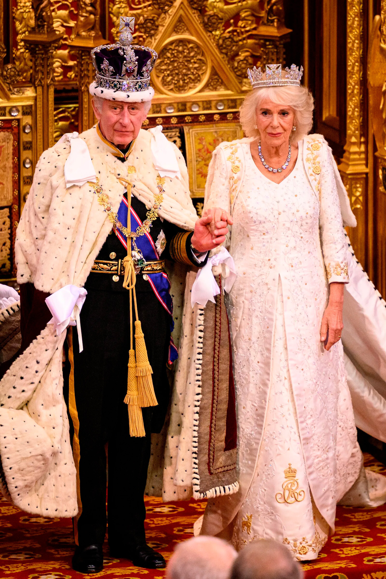 Король Карл III и королева Камилла на открытии парламента 7 ноября 2023 года
