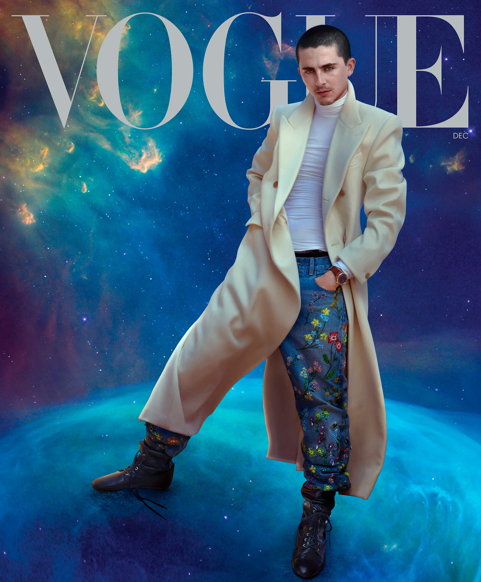 Тимоти Шаламе для декабрьского номера Vogue 2025