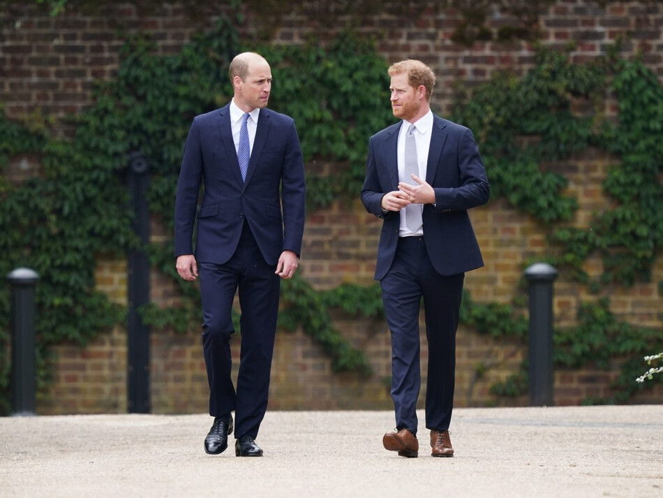 Принц Гарри и принц Уильям открывают памятник погибшей матери