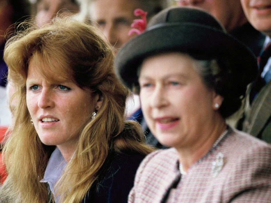 Елизавета II и Сара Фергюсон, 1990 г.&nbsp;
