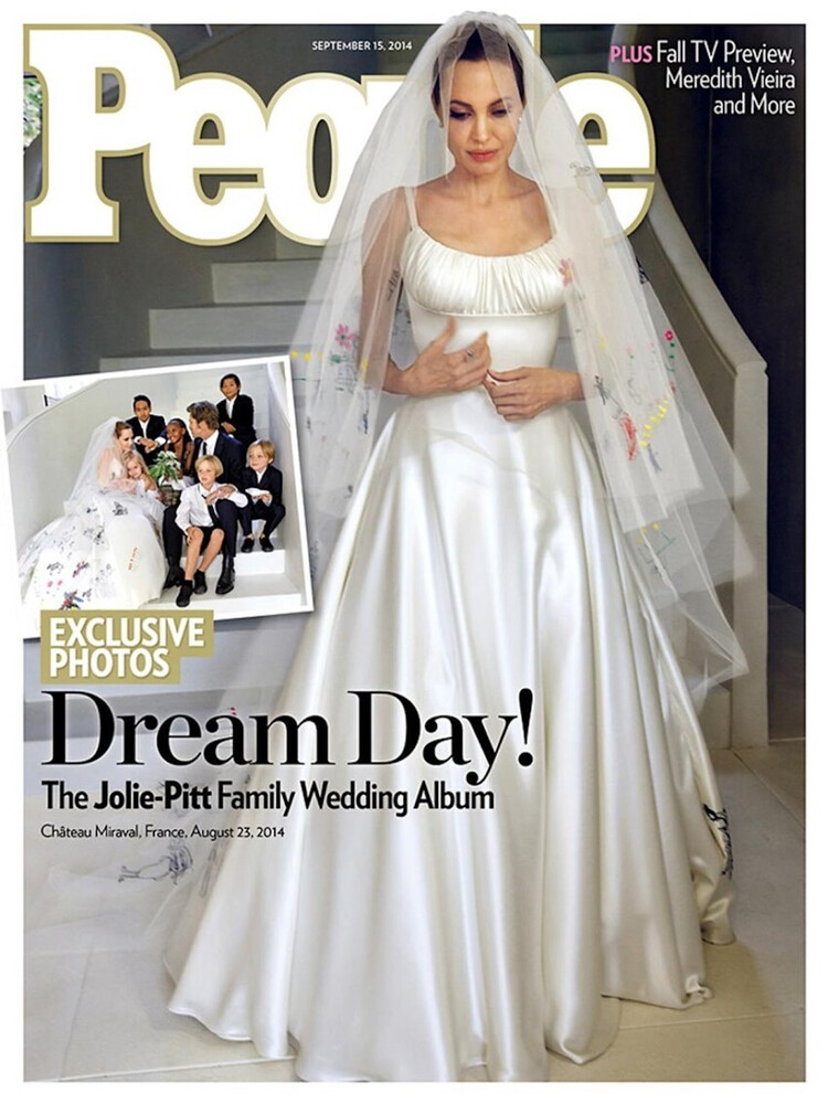 Свадебная фотосессия Анджелины Джоли и Брэда Питта для обложки журнала People 