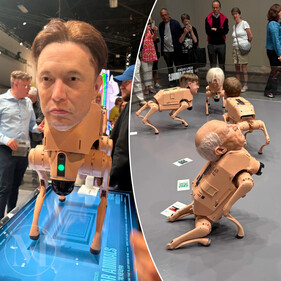 Художник Beeple поразил посетителей своим роботизированным шоу