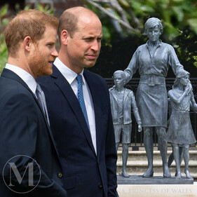Как принцы Уильям и Гарри провели церемонию открытия статуи принцессе Диане