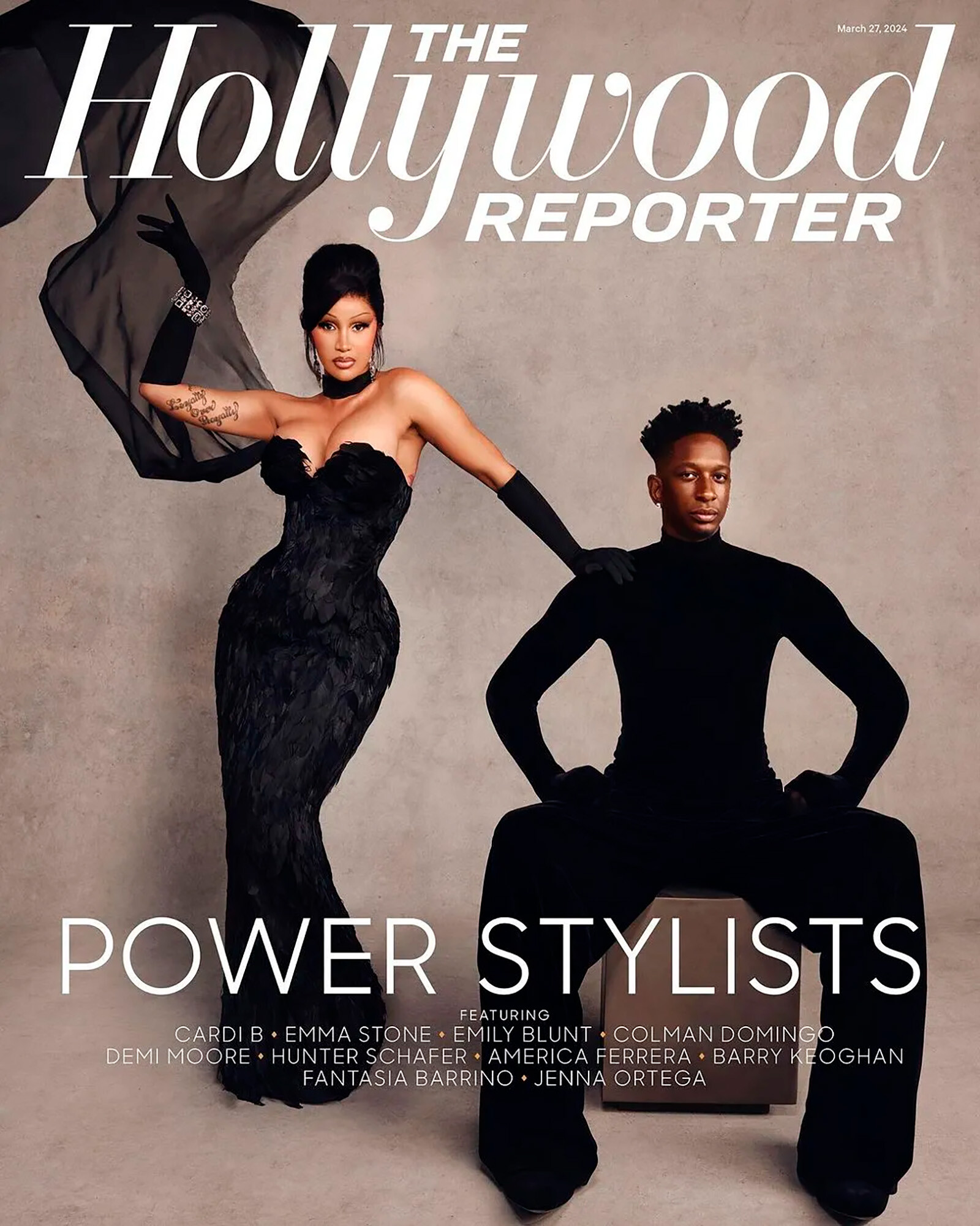 Карди Би и стилист Коллин Картер на обложке The Hollywood Reporter