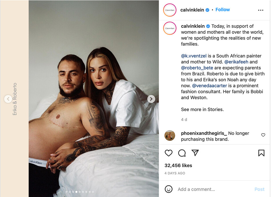 Calvin Klein выпустил рекламную компанию с трансгендерной парой, 2022