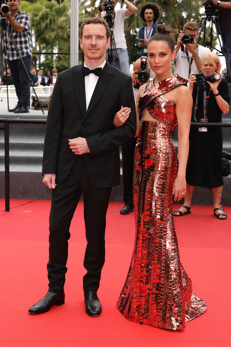 Алисия Викандер и Майкл Фассбендер на Каннском кинофестивале, 2022