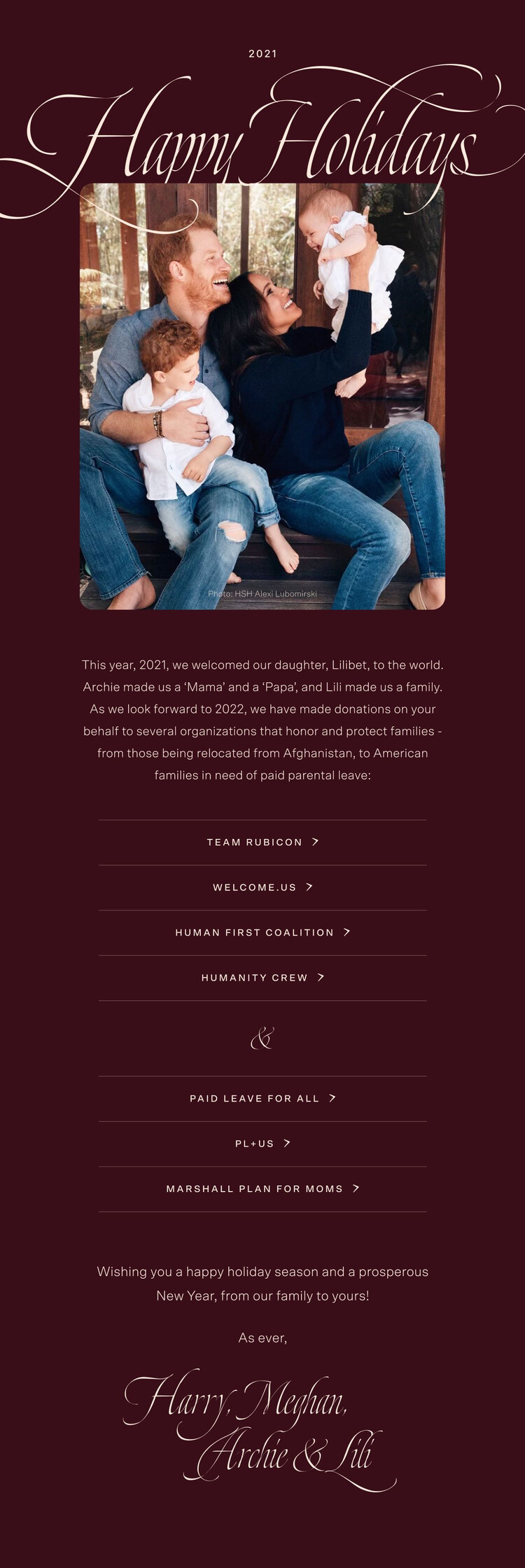 Пять особенностей открытки, которую выпустили Гарри и Меган Маркл
