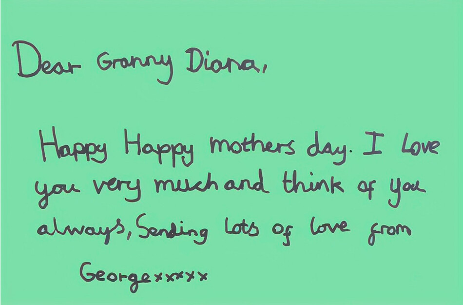 Принцесса Диана письмо в День матери
