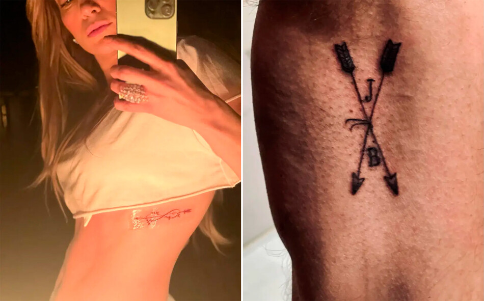 Дженнифер Лопес и Бен Аффлек сделали совместные татуировки