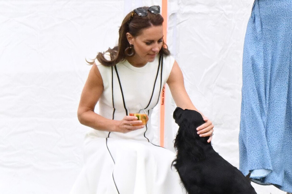 Верный друг всегда рядом: Кейт Миддлтон и принц Уильям взяли с собой собаку на благотворительный матч по поло