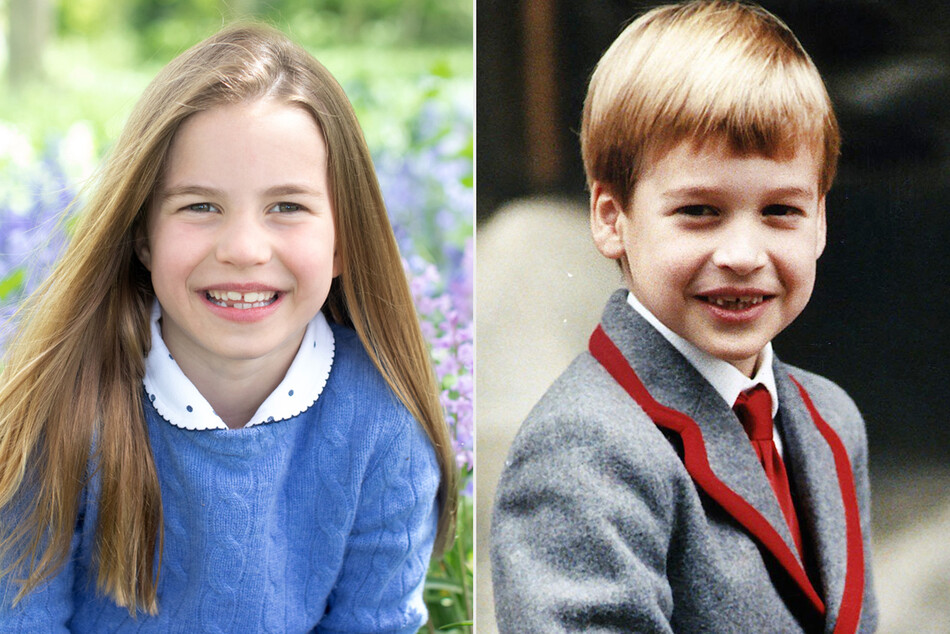 7-летняя принцесса Шарлотта похожа на своего отца принца Уильяма в том же возрасте