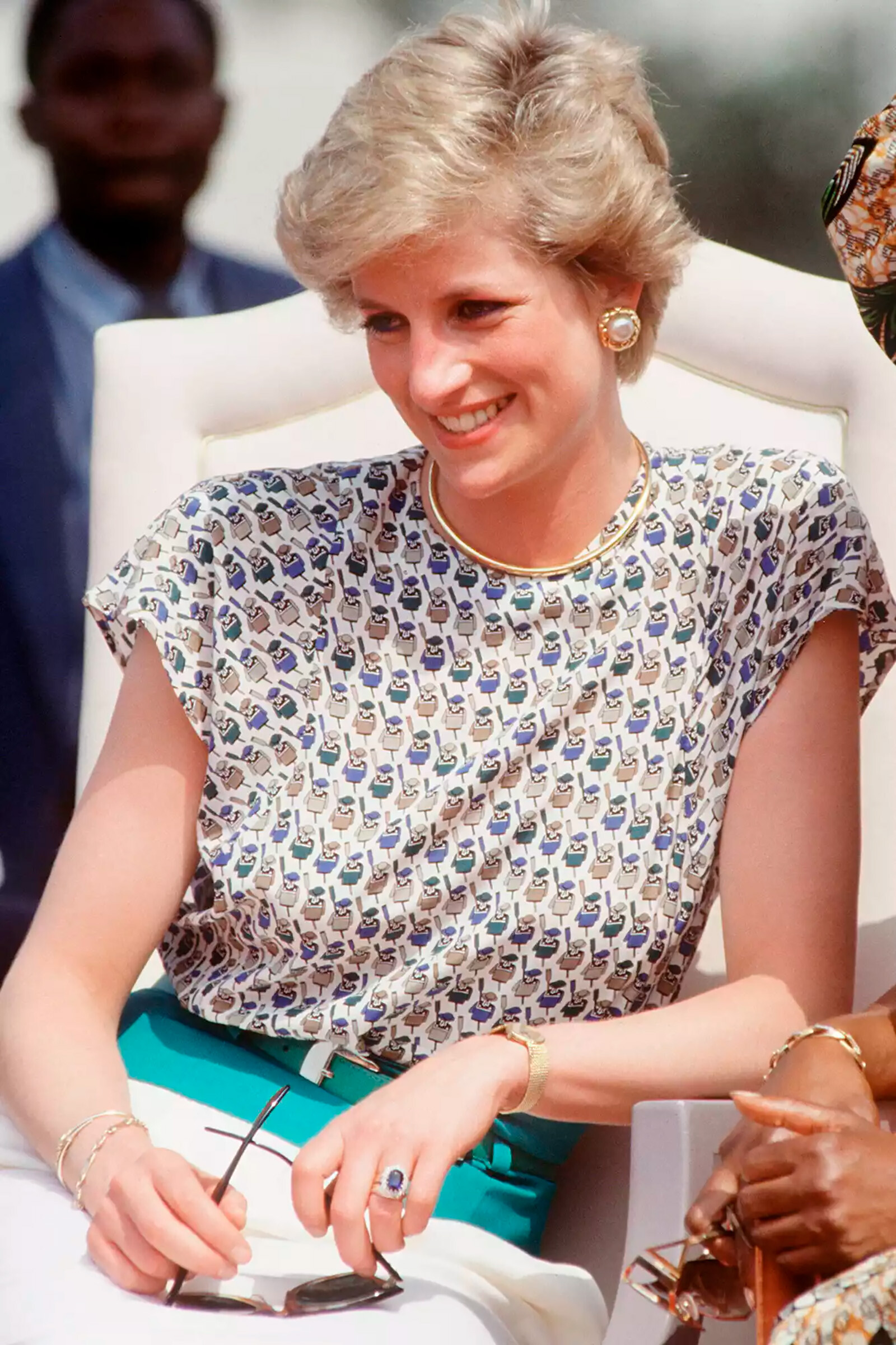 Принцесса Диана во время официального визита в Нигерию в марте 1990 года