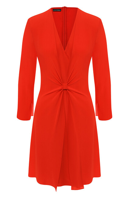 Emporio Armani шелковое красное платье