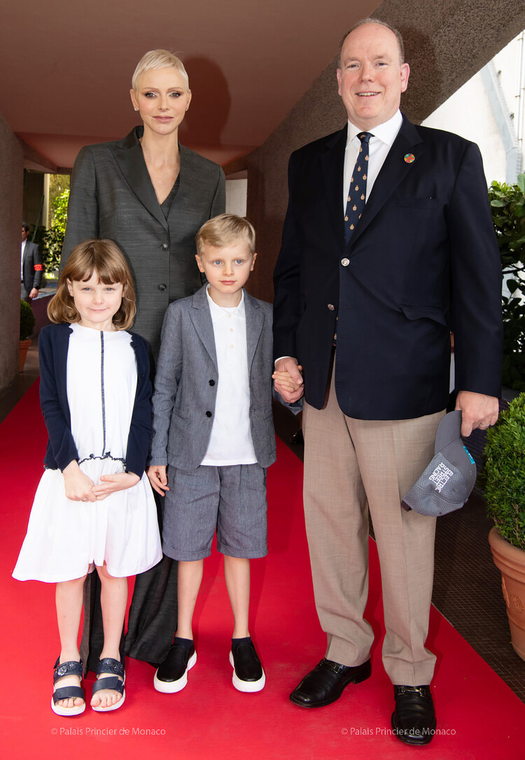 Принцесса Шарлен, принц Альбер, принцесса Габриэлла и принц Жак,2022
