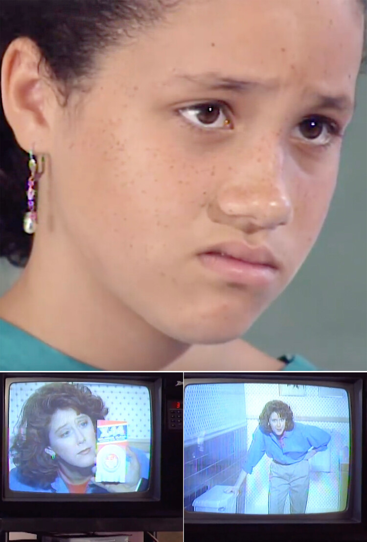 Реакция 12-летней Меган Маркл на сексистскую рекламу средства для мытья поверхностей, 1993г.