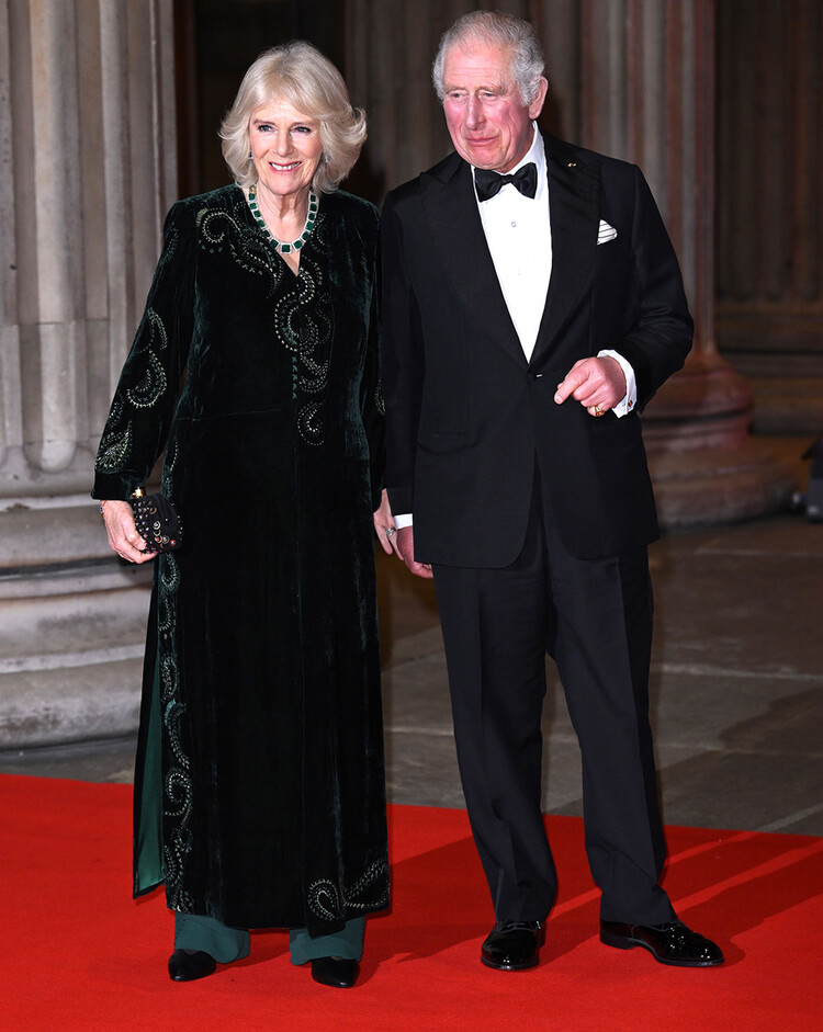 Принц Чарльз, принц Уэльский и Камилла, герцогиня Корнуольская, приняли участие в приеме в честь Британского азиатского фонда в Британском музее 9 февраля 2022 года в Лондоне, Англия